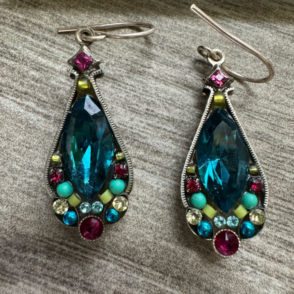 Vibrant Firefly Teardrop Earrings